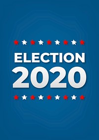Election 2020 vector text typography word
