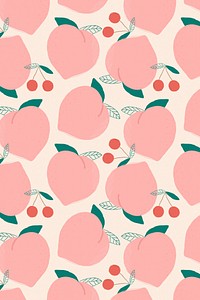 Fruit peach pattern pastel background