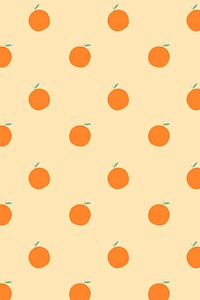 Psd hand drawn orange pattern background