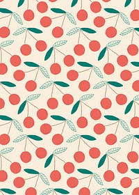 Fruit cherry pattern pastel background