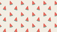 Psd hand drawn watermelon pattern background