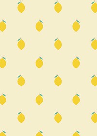 Psd hand drawn lemon pattern background