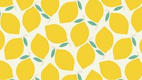 Psd colorful lemon pattern background