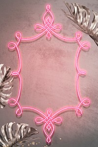Pink filigree vintage frame border
