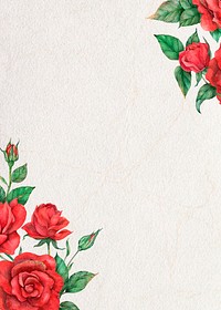 Blooming rose border invitation card