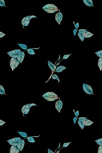 Glittery rose leaf pattern background