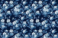 Blue botanical pattern vintage background