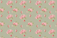 Vector colorful verbena flower pattern vintage  background