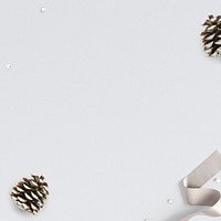 Christmas pine cone social media post background with design space