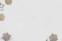 Gold snowflakes Christmas social media banner background with design space