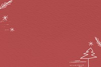 Red Christmas social media banner background with design space