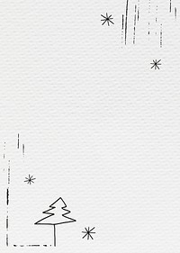 Minimal Christmas tree greeting card with design space