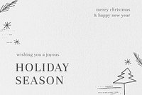 Holiday season greeting card vector Christmas background
