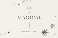 Minimal magical holiday season Christmas background