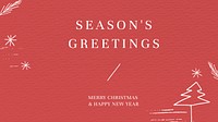Red Christmas season's greeting social media post background