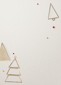 Gold Christmas tree greeting card with design space