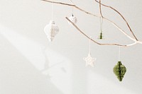 White Christmas social media banner background with design space
