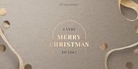 Christmas greeting vector template social media post