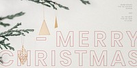 Season&#39;s greeting wish card vector Christmas ornament decorated