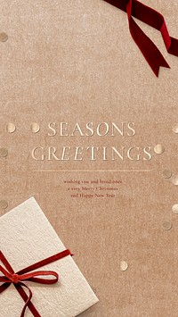 Season’s greetings message Christmas background