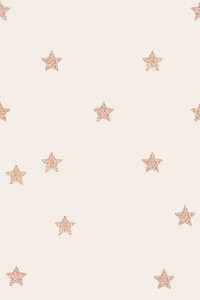 Pink gold metallic stars psd pattern beige banner