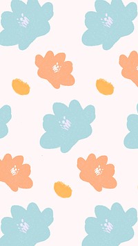 Pastel colorful psd floral pattern social banner for kids