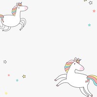 Colorful unicorn pastel vector cartoon on white background pattern