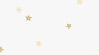 Vector shimmery gold stars pattern off white background