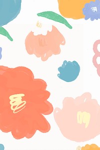 Floral colorful pastel pattern social banner