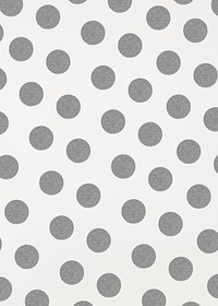 Silver gray sparkly polka dot pattern social banner