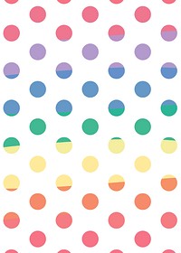 Rainbow cute polka dot vector social banner