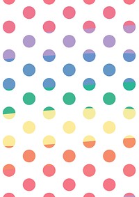 Polka dot colorful cute pattern for kids