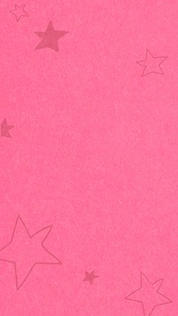 Pink stars vector hand drawn cute social banner