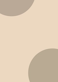 Plain vector brown half circles pattern on beige banner