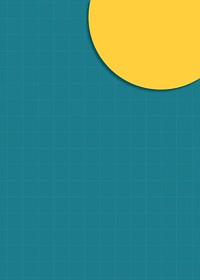 Yellow circle vector on green grid abstract banner