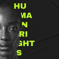 Black woman portrait for human rights campaign