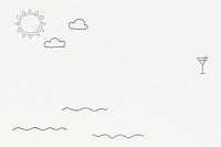 Hand drawn lifestyle background psd cute doodle illustration