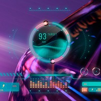 Driverless car holographic speedometer automotive technology