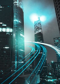 5g network technology smart city background