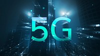 5g network technology smart city background