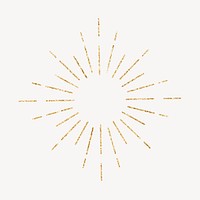 Gold fireworks, aesthetic sunburst effect psd