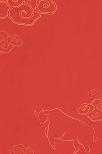 Chinese New Year border psd red background
