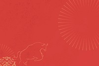 Chinese New Year psd red ox background