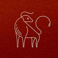 Chinese Ox Year vector gold design element