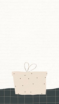 Gift box phone wallpaper festive mobile lockscreen background