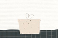 Gift box festive background with design space