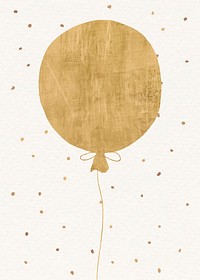 Gold balloon invitation card vector festive background