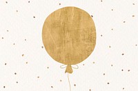 Gold balloon festive beige background