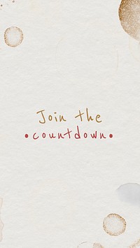 Join the countdown party invitation or social media story post