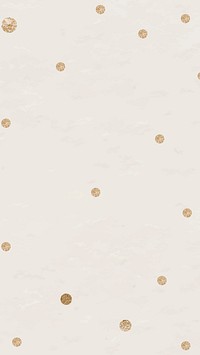 Gold dots phone wallpaper vector festive background